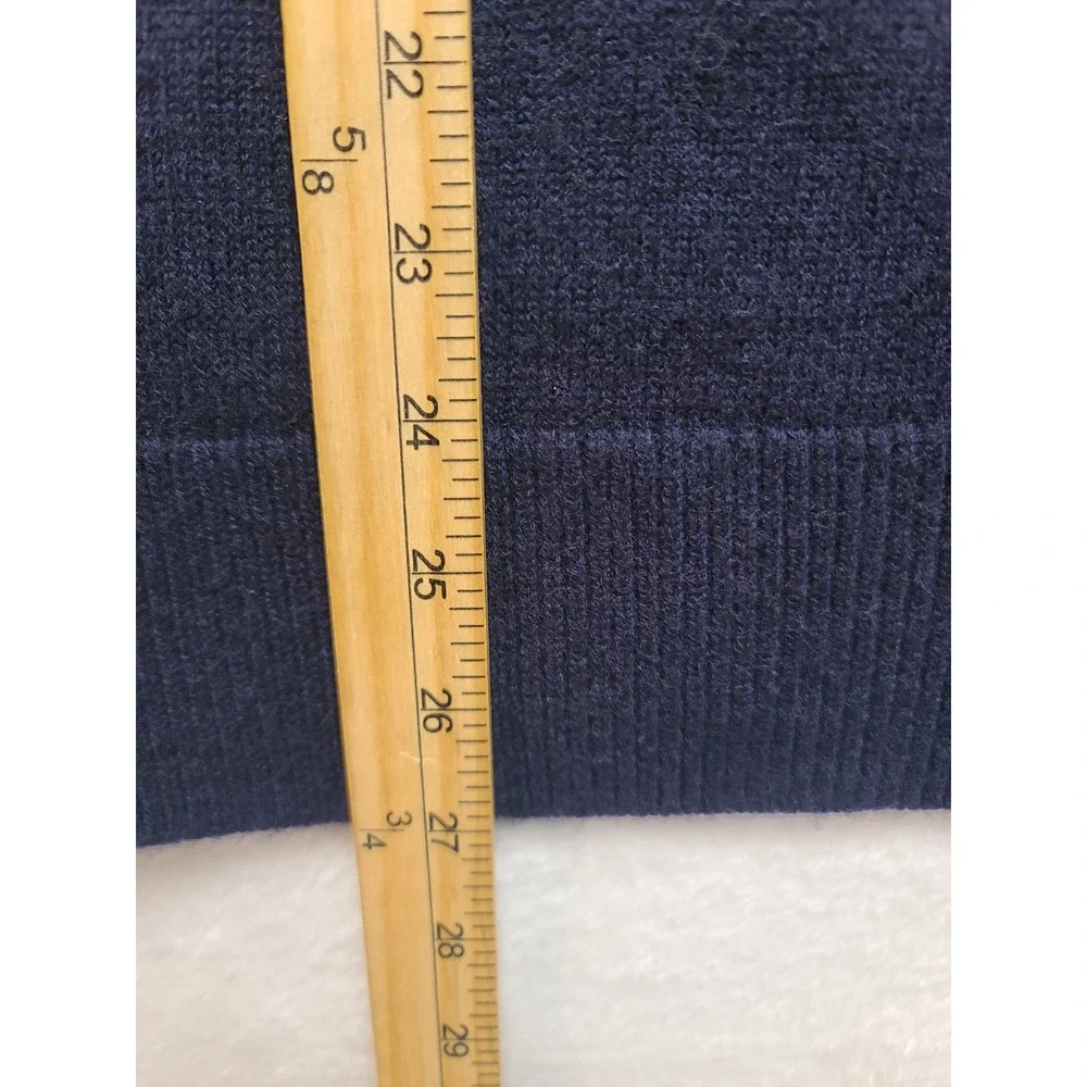 Calvin Klein Jeans Men's Navy Blue Logo Patch Crewneck Knit Sweater Large